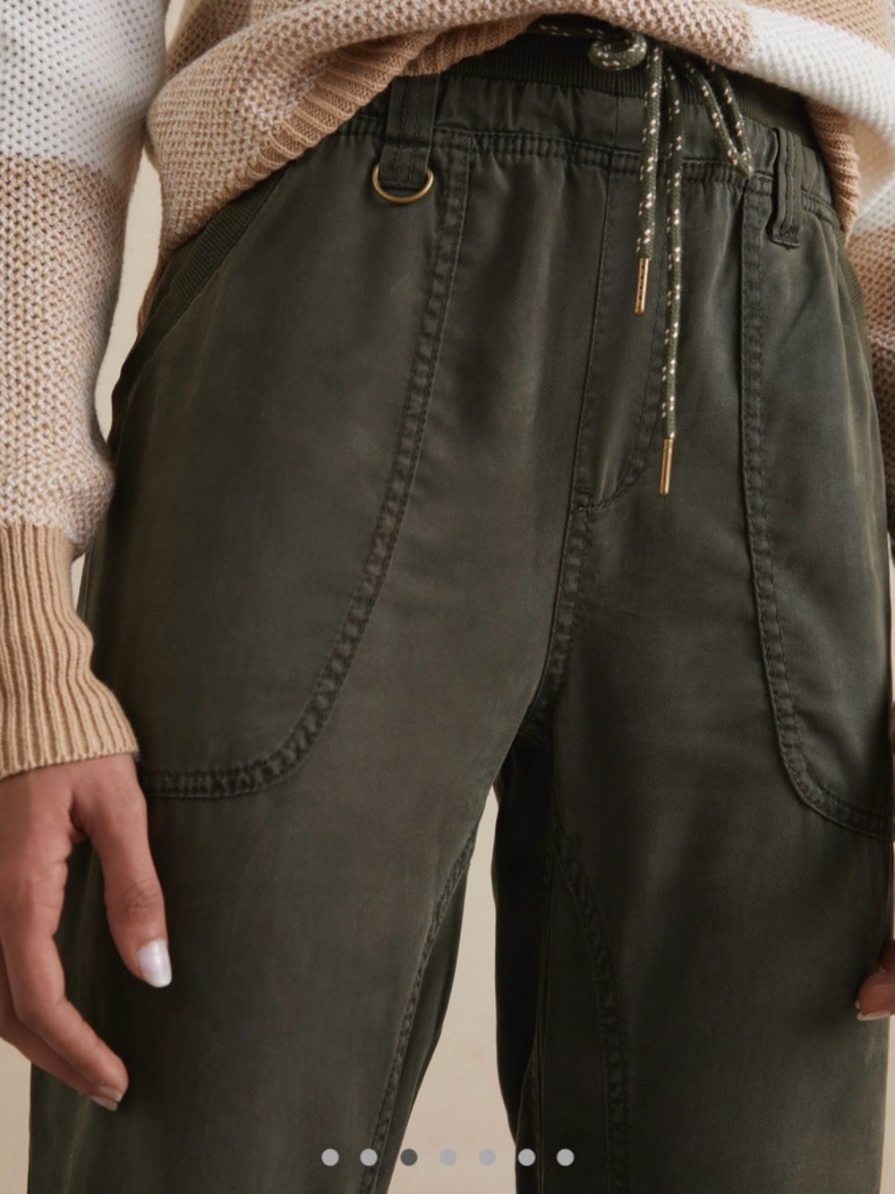 Anthropologie Pilcro women's Olive Drawstring Jogger Pants xs - Picture 3 of 6